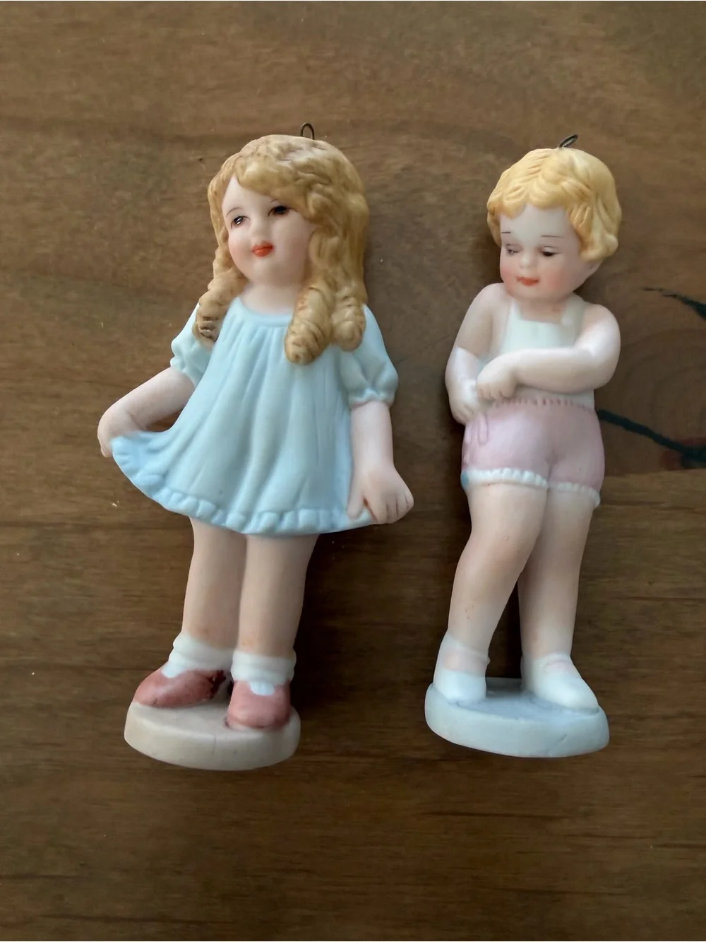 Vintage Bessie Pease Gutmann Inspired Porcelain Children Ornaments – Lot of 5